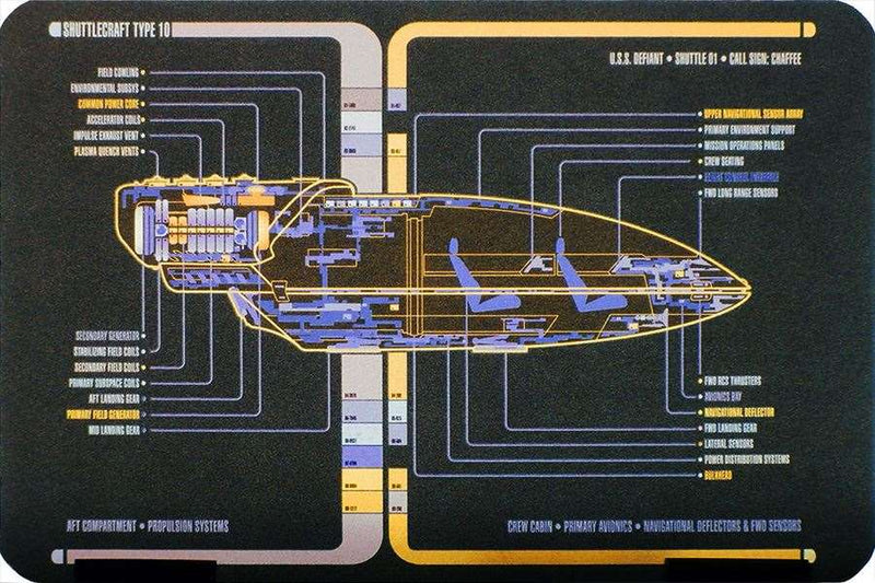 Type-10 NX-74205 Defiant Shuttlecraft 1 Chaffee Model Diecast Ship (Eaglemoss / Star Trek), alternate view