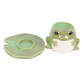 Frog Shaped Oil Burner and Lily Pad Plate