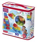 Mega Bloks 60 Piece Big Building Bag Assorted (Case of 6)