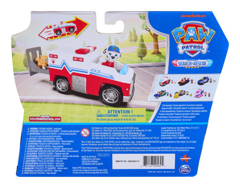 Paw Patrol Search & Rescue Marshall Rescue Responder Vehicle with 2 Figures