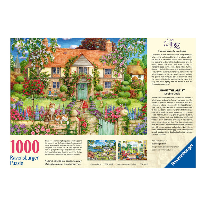 Rose Cottage 1000 Piece Jigsaw Puzzle