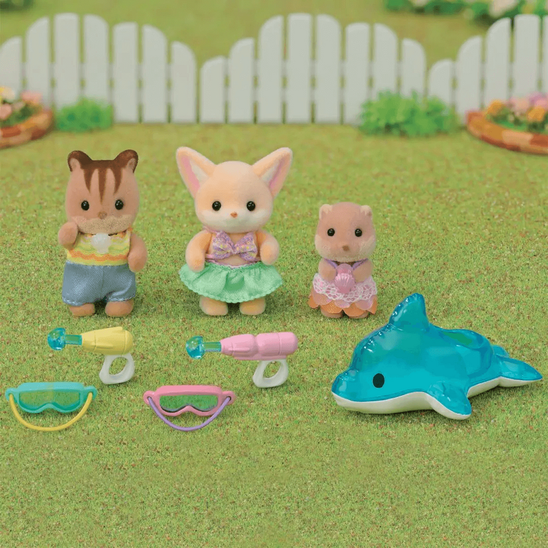 Sylvanian Families Nursery Friends - Pool Fun Trio for Ages 3 and Up, alternate view