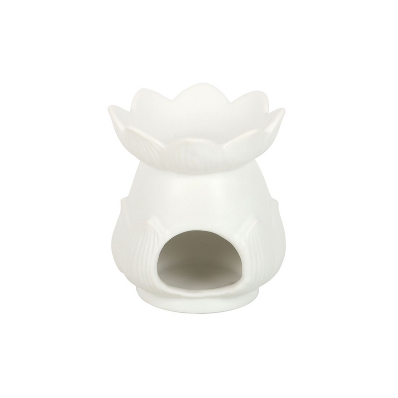 White Lotus Flower Oil Burner