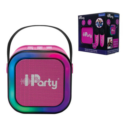 Pink Portable Karaoke Speaker & 2 Microphones