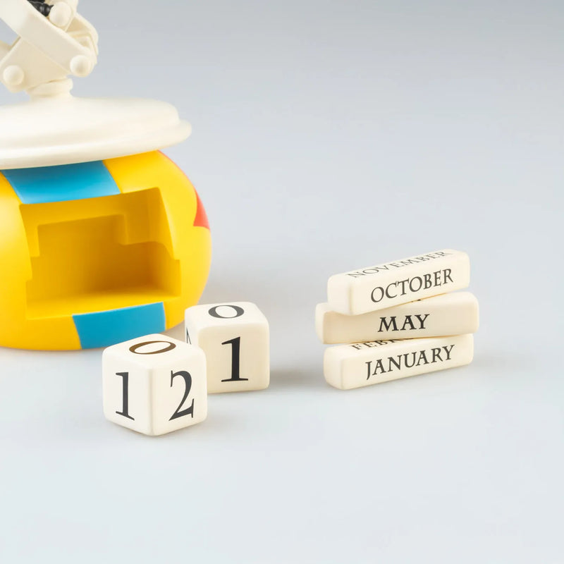 Disney Pixar Luxo Jr and Ball 3D Perpetual Desk Calendar close up detail