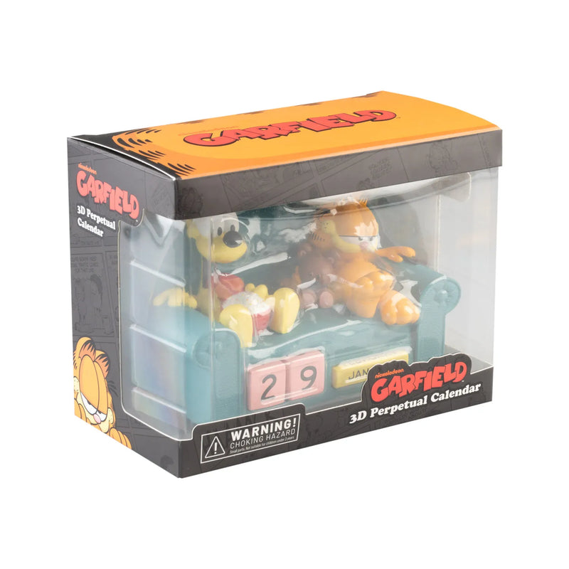 Garfield 3D Perpetual Calendar Hand-Painted Resin side angle