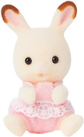 Sylvanian Families Chocolate Rabbit Twins Toy Playset for Age 3 and Up, close-up detail