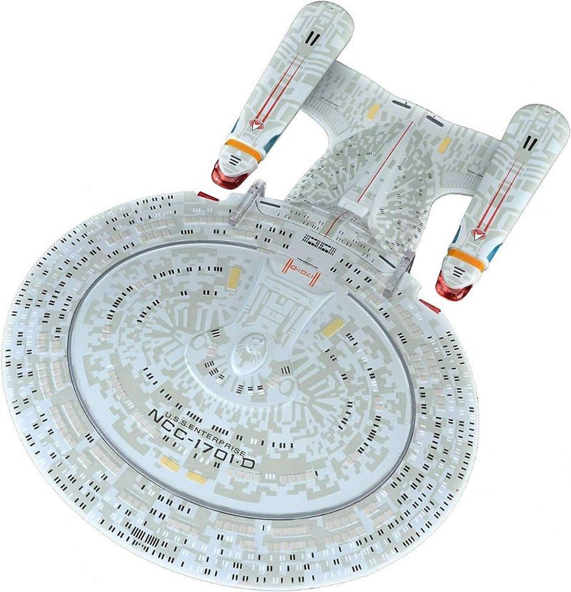 U.S.S. Enterprise NCC-1701-D (Galaxy-class) XL EDITION Die-cast Model Ship (Eaglemoss / Star Trek), close-up detail