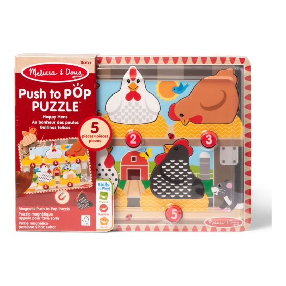 Melissa & Doug Magnetic Press&Pop Wooden Puzzle