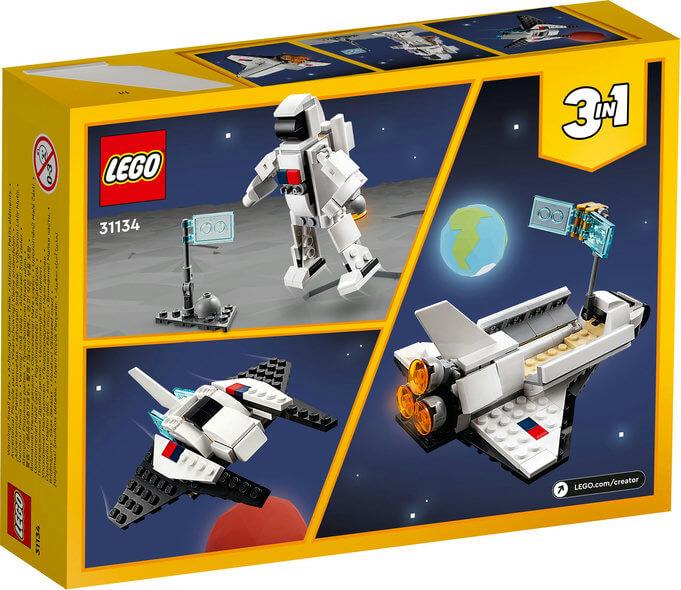 Lego Creator 3 in 1 31134 Space Shuttle Playset for Ages 6 and Up, in display