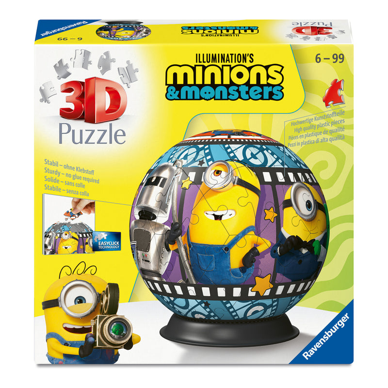 Minions 3 72 Piece 3D Puzzle Ball