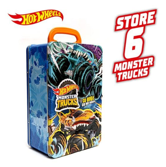 Hot Wheels Monster Trucks Tin Storage Case Assorted