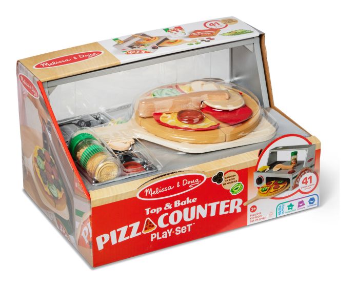 Melissa & Doug - Wooden Pizza Counter