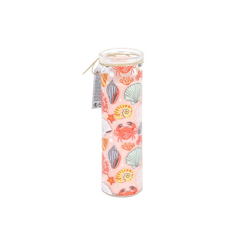 Pastel Shell Print Coconut & Sea Salt Tube Candle