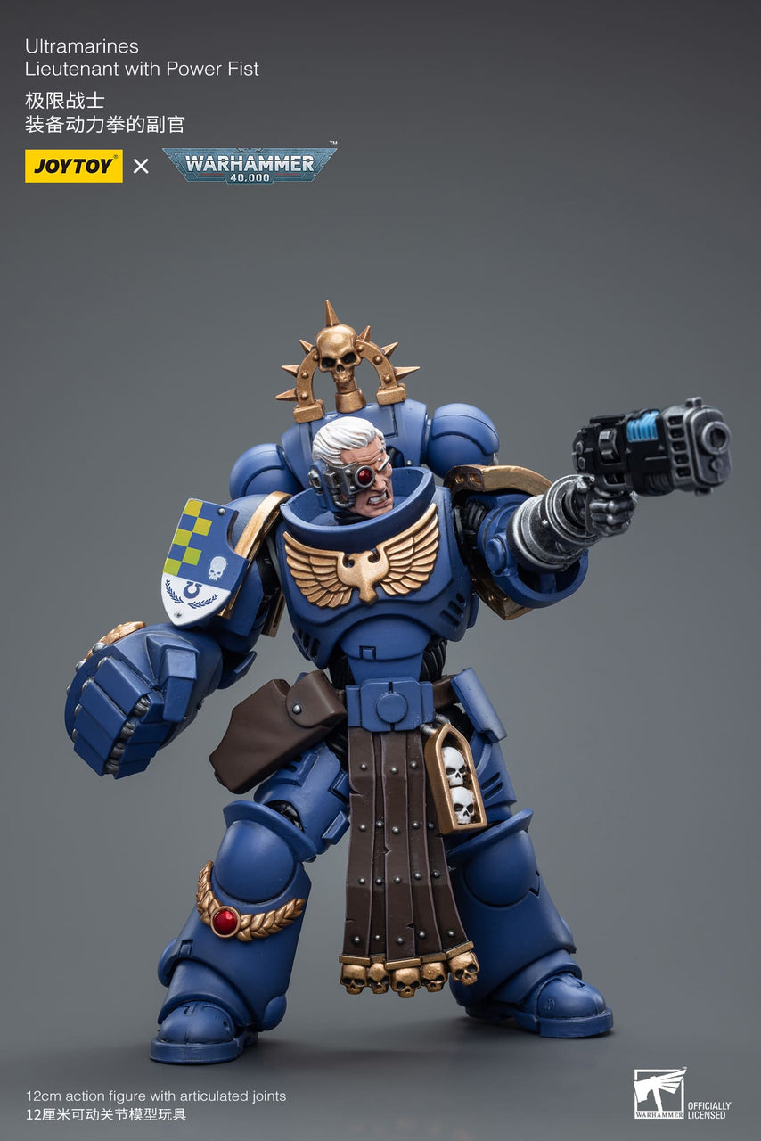 Warhammer 40K 1/18 Scale Ultramarines Lieutenant with Power Fist