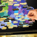 British Isles Golf Map, side angle