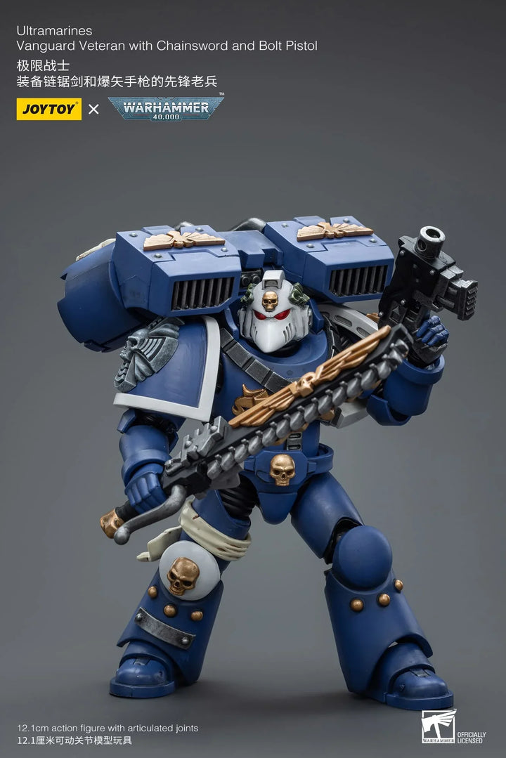 JoyToy Ultramarines Vanguard Veteran (Chainsword & Bolt Pistol) Warhammer 40K 1/18 Scale Action Figure