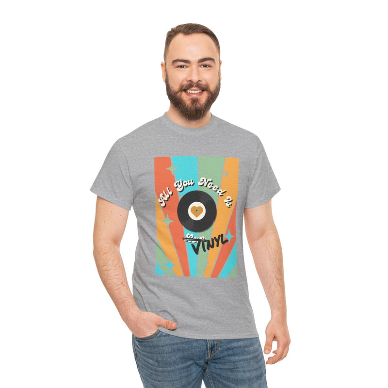 'All You Need Is Vinyl' T-Shirt, side angle