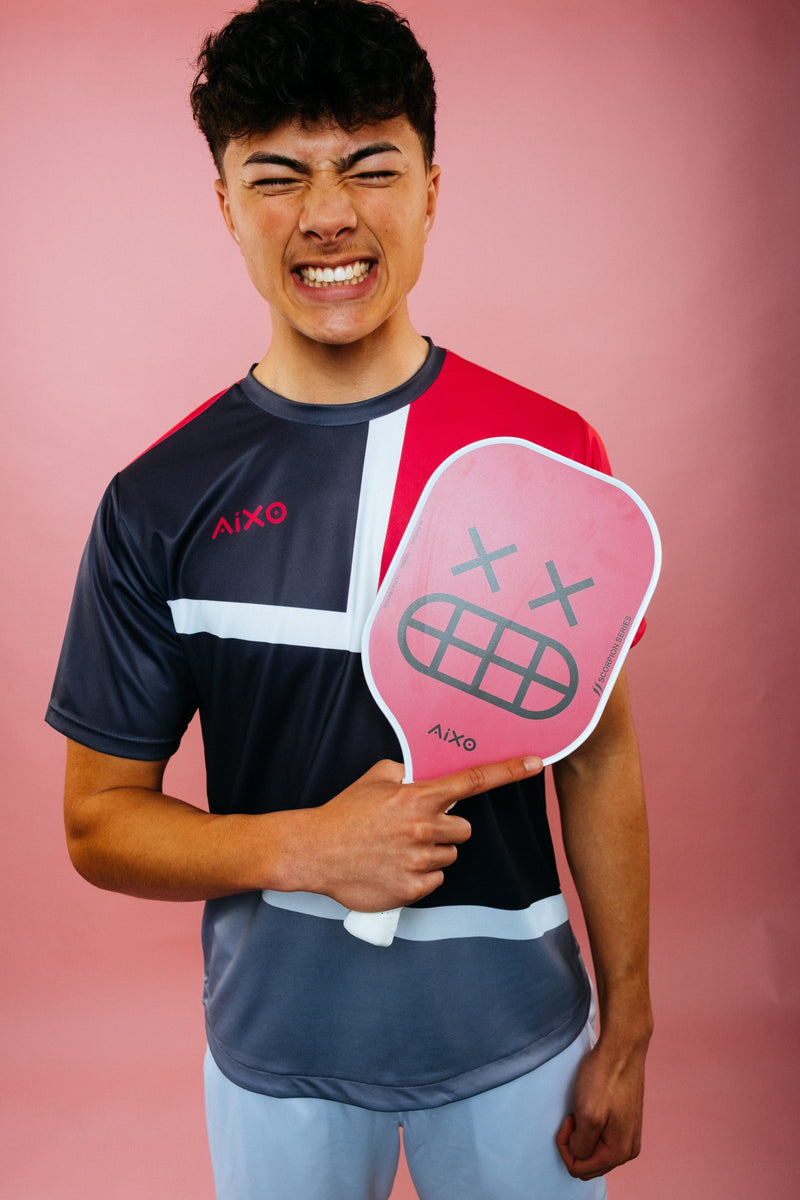 Aixo P11A Scorpion Series Mood 3K Raw Carbon Pickleball Padel, close-up detail