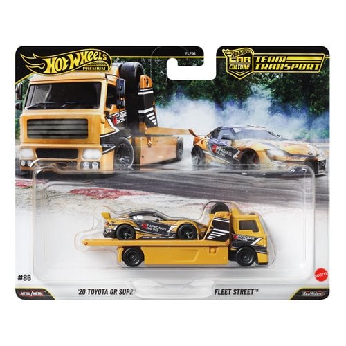 Hot Wheels Premier Team Transport 20 Toyota GR Supra & Fleet Street