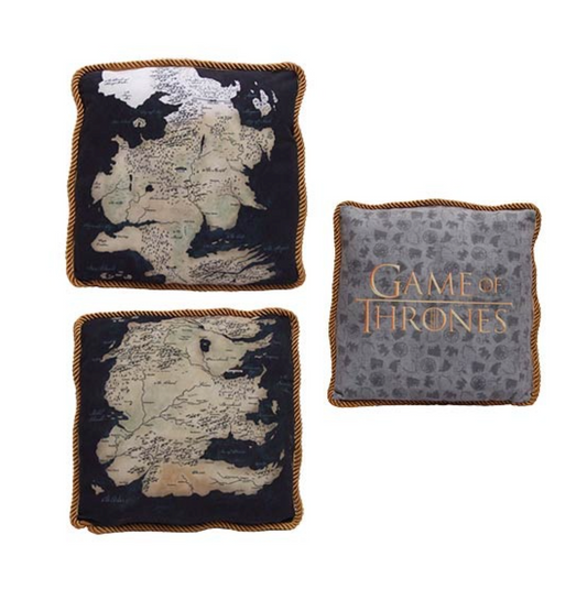 Game of Thrones Westeros Map Velvet Pillow Assortment front view