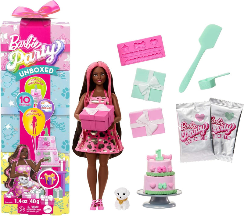 Barbie Party Unboxed Doll Brunette