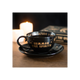 Black Talking Board Teacup and Saucer