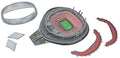 3D Stadium Puzzles Wembley Puzzle (89 Pieces) - Image 3