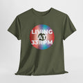'Living at 33rpm' Men's Vinyl T-Shirt, product detail
