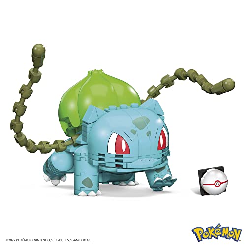 Mega Construx Pokémon Bulbasaur Wonder Builders Construction, close-up detail