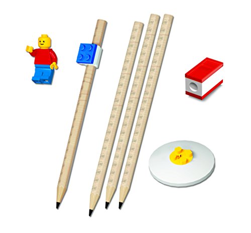 LEGO Stationery Set with Topper, close-up detail