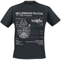 Star Wars Millenium Falcon Sketch T-Shirt, alternate view