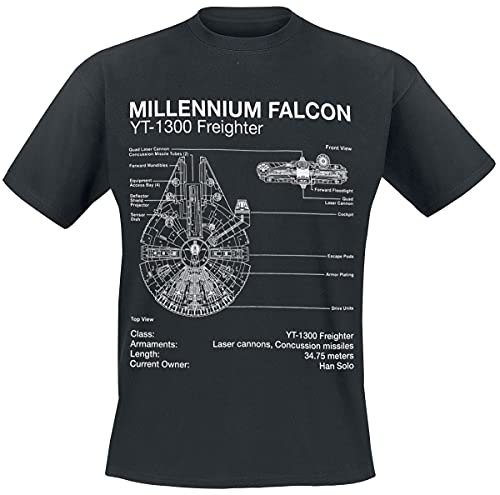 Star Wars Millenium Falcon Sketch T-Shirt, alternate view
