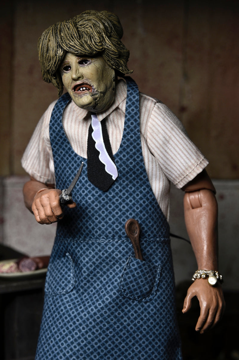 Texas Chainsaw Massacre Leatherface (Old Lady Mask) 8" Clothed Action Figure alternate view