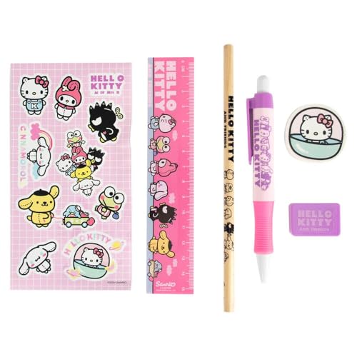 Hello Kitty 6pc Stationery Set, packaging shot