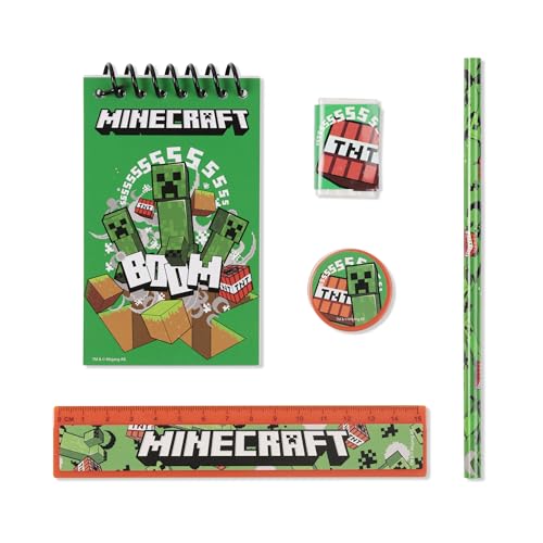 Minecraft Creeper 5 Piece Stationery Set