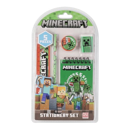 Minecraft Creeper 5 Piece Stationery Set