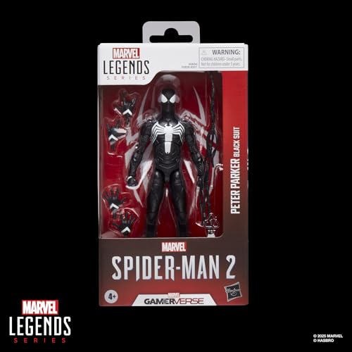 Marvel Peter Parker Spider Man 2 Black Suit Gamerverse Legen, close-up detail