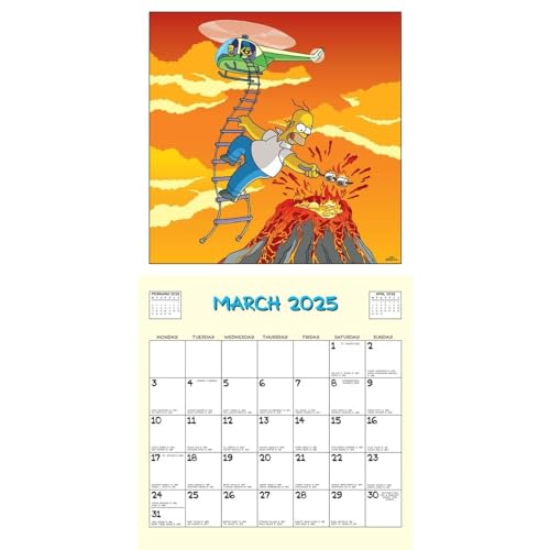 The Simpsons Square 2025 Calendar, side angle
