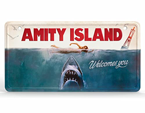 JAWS Amity Island Film Metal Sign, packaging shot