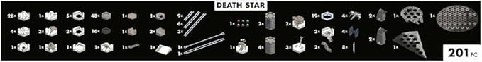 Gravitrax Action-Set Death Star, in display