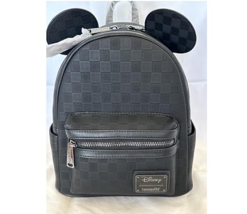 Loungefly Disney Mickey Ear Evergreen Mini Backpack, close-up detail