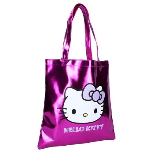 Sanrio Hello Kitty Metallic Tote Bag, close-up detail