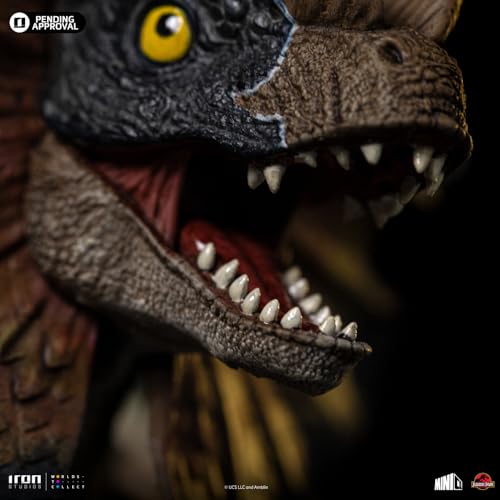 Jurassic Park Mini Co Dilophosaurus PVC Statue 12 cm, packaging shot