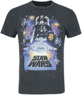 Star Wars Vintage Poster SuperHeroes Inc. Acid Wash T-Shirt, alternate view