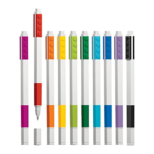 LEGO Gel Pens 10 Pack, close-up detail