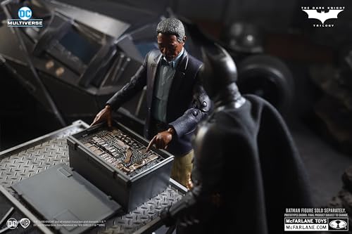 DC Multiverse Lucius Fox & Tumbler (The Dark Knight Rises) G, size reference
