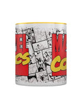 Marvel Comics Logo Coloured Inner Mug, close-up detail