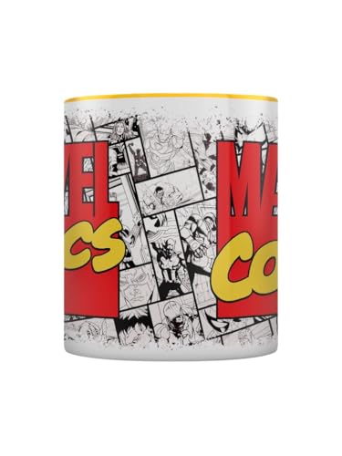 Marvel Comics Logo Coloured Inner Mug, close-up detail