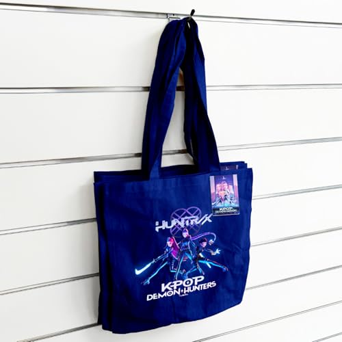 K-Pop Demon Hunters Canvas Tote Bag, close-up detail